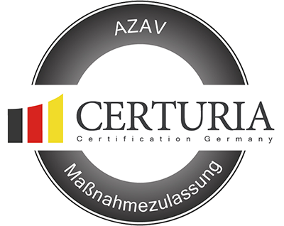 Maßnahmezulassung nach AZAV Logo AZAV-Maßnahmezertifizierung